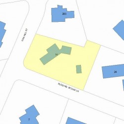 14 Oak Hill St, Newton, MA 02459 plot plan