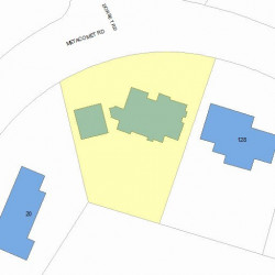 134 Dorset Rd, Newton, MA 02468 plot plan