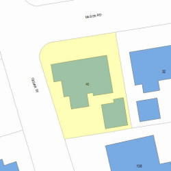 40 Mason Rd, Newton, MA 02459 plot plan