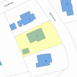 11 Birch Hill Rd, Newton, MA 02465 plot plan