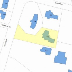 742 Centre St, Newton, MA 02458 plot plan