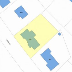 580 Dedham St, Newton, MA 02459 plot plan