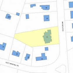 31 Magnolia Ave, Newton, MA 02458 plot plan