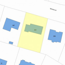 853 Dedham St, Newton, MA 02459 plot plan