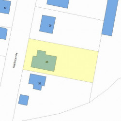 26 Crescent St, Newton, MA 02465 plot plan