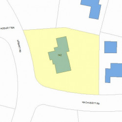 142 Hobart Rd, Newton, MA 02459 plot plan