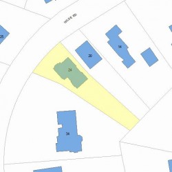 24 Wilde Rd, Newton, MA 02468 plot plan
