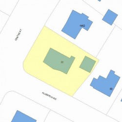 91 Allerton Rd, Newton, MA 02459 plot plan