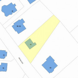 44 Ridge Ave, Newton, MA 02459 plot plan