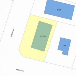 307 Tremont St, Newton, MA 02458 plot plan