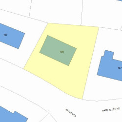 189 Evelyn Rd, Newton, MA 02468 plot plan