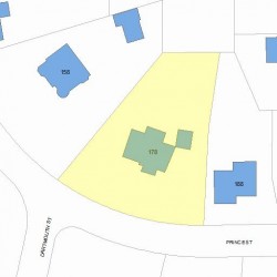 178 Prince St, Newton, MA 02465 plot plan