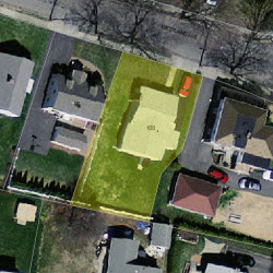 100 Westland Ave, Newton, MA 02465 aerial view
