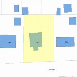 541 Ward St, Newton, MA 02459 plot plan