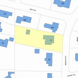 102 Windsor Rd, Newton, MA 02468 plot plan