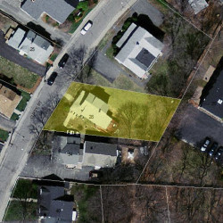 28 Curve St, Newton, MA 02465 aerial view