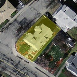 99 Crafts St, Newton, MA 02458 aerial view