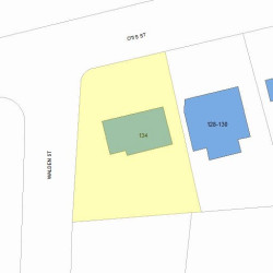 134 Otis St, Newton, MA 02460 plot plan