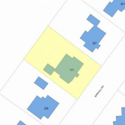 233 Wiswall Rd, Newton, MA 02459 plot plan