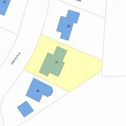 28 Grayson Ln, Newton, MA 02462 plot plan