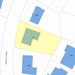 216 Country Club Rd, Newton, MA 02459 plot plan