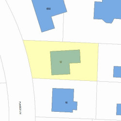 12 Furber Ln, Newton, MA 02459 plot plan