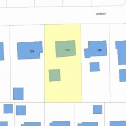 516 Ward St, Newton, MA 02459 plot plan