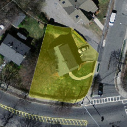 543 Crafts St, Newton, MA 02465 aerial view