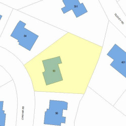 90 Cynthia Rd, Newton, MA 02459 plot plan