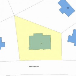 51 Brush Hill Rd, Newton, MA 02461 plot plan