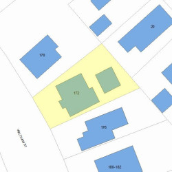 172 Waltham St, Newton, MA 02465 plot plan