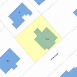 9 Ashmont Ave, Newton, MA 02458 plot plan