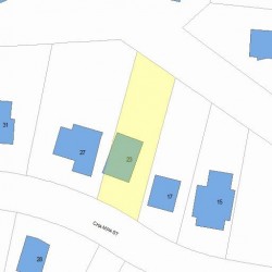 23 Champa St, Newton, MA 02464 plot plan