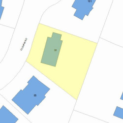 91 Oldham Rd, Newton, MA 02465 plot plan