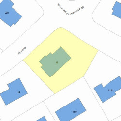 6 Ellis Rd, Newton, MA 02465 plot plan