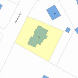 26 Evergreen Ave, Newton, MA 02466 plot plan