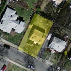 99 Cleveland St, Newton, MA 02465 aerial view