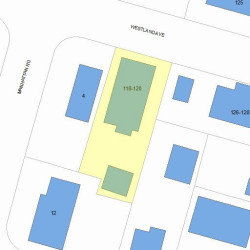 118 Westland Ave, Newton, MA 02465 plot plan