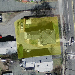 391 Lexington St, Newton, MA 02466 aerial view