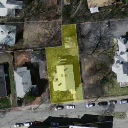 83 Elm Rd, Newton, MA 02460 aerial view