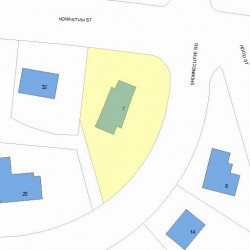 7 Shornecliffe Rd, Newton, MA 02458 plot plan