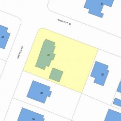 22 Carver Rd, Newton, MA 02461 plot plan