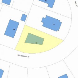 39 Charlemont St, Newton, MA 02461 plot plan