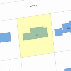 358 Beacon St, Newton, MA 02459 plot plan