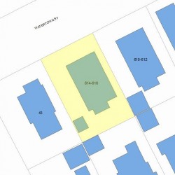 614 Watertown St, Newton, MA 02460 plot plan