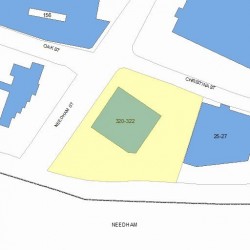 320 Needham St, Newton, MA 02464 plot plan