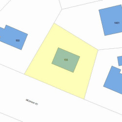 156 Dedham St, Newton, MA 02461 plot plan