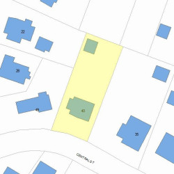 43 Central St, Newton, MA 02466 plot plan