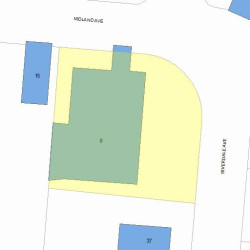 8 Midland Ave, Newton, MA 02458 plot plan