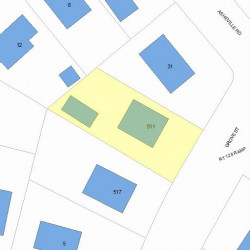 511 Grove St, Newton, MA 02462 plot plan